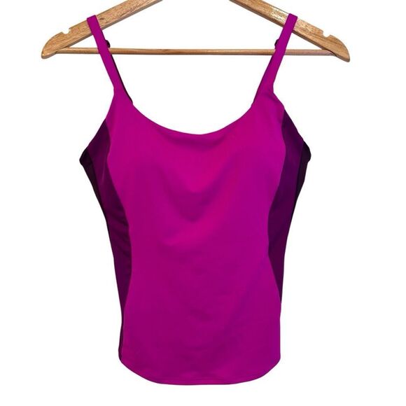 Athleta Coastline Bra Cup Tankini Top in Electric Fuchsia Size 32 D/DD - Picture 2 of 6